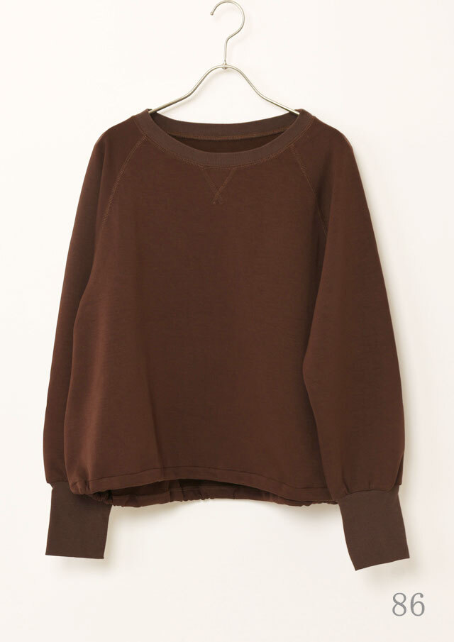 ダンボール裏起毛プルオーバーカットソー