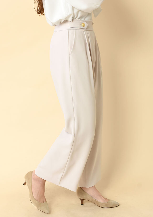 ジョーゼットタックワイドパンツ