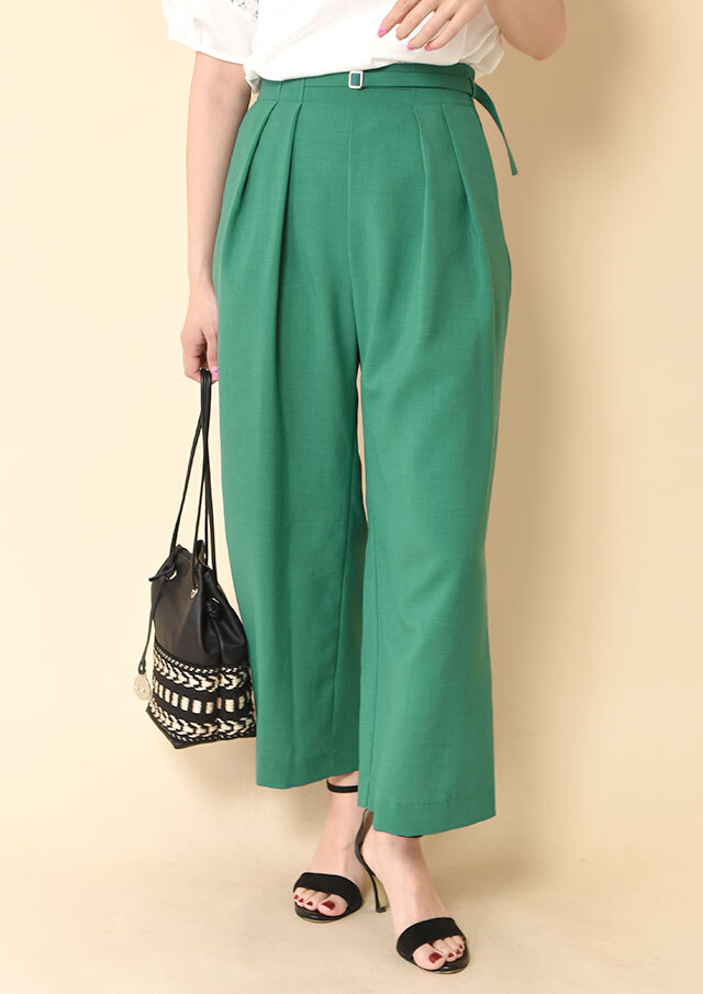 ◆ドライタッチタックワイドパンツ【H860003】【26】