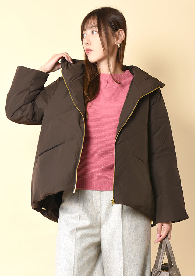 ◆ダイヤステッチフーデットミドルダウン【H8852254】【26】