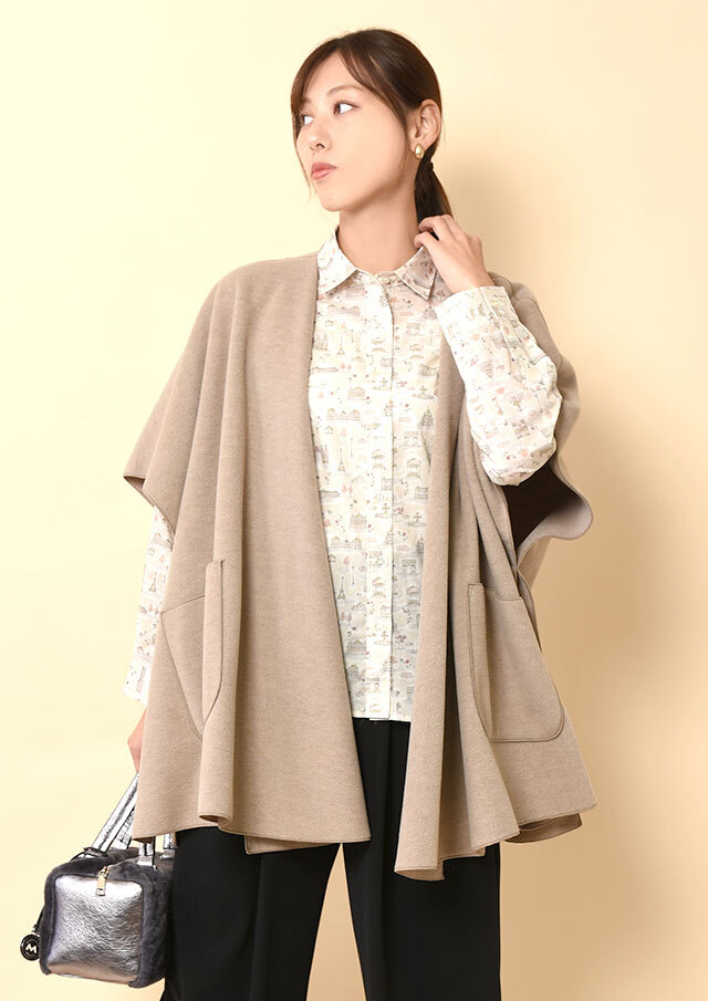 ◆ニットパイルロング羽織り【H8852262】【26】