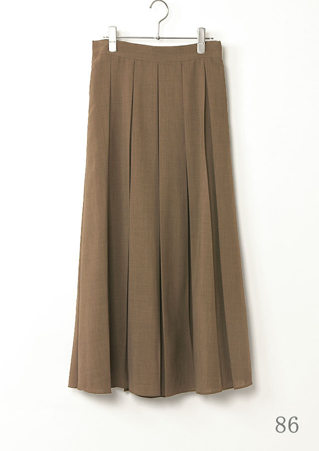 強撚クロスプリーツロングスカート