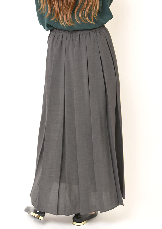 PLAN C グレー プリーツロングスカート 31687513_61398504_1000.jpg