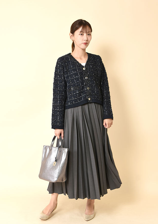 tricotCOMMEdesGARCONS プリーツスカート KOEISTORE（コウエイストア） スカート レディースロング 秋冬 黒 白