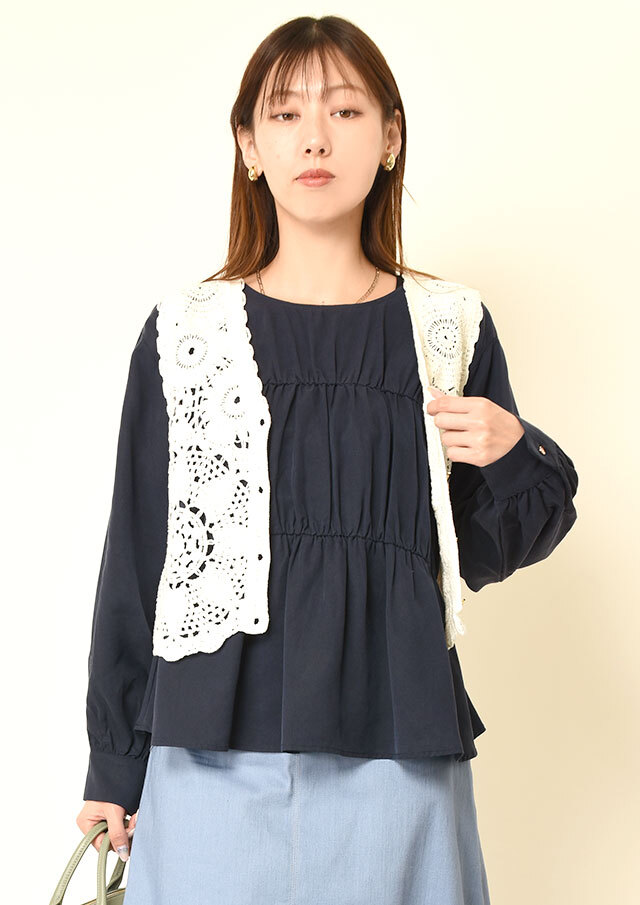 ◆マットツイルシャーリングプルオーバーブラウス【H8869363】【26】