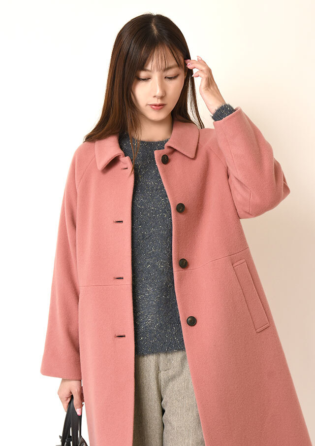 S110ウールビーバーステンカラーロングコート