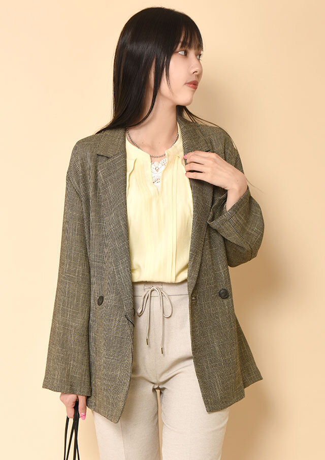 ◆カラミダブルテーラードジャケット【H895682】【26】