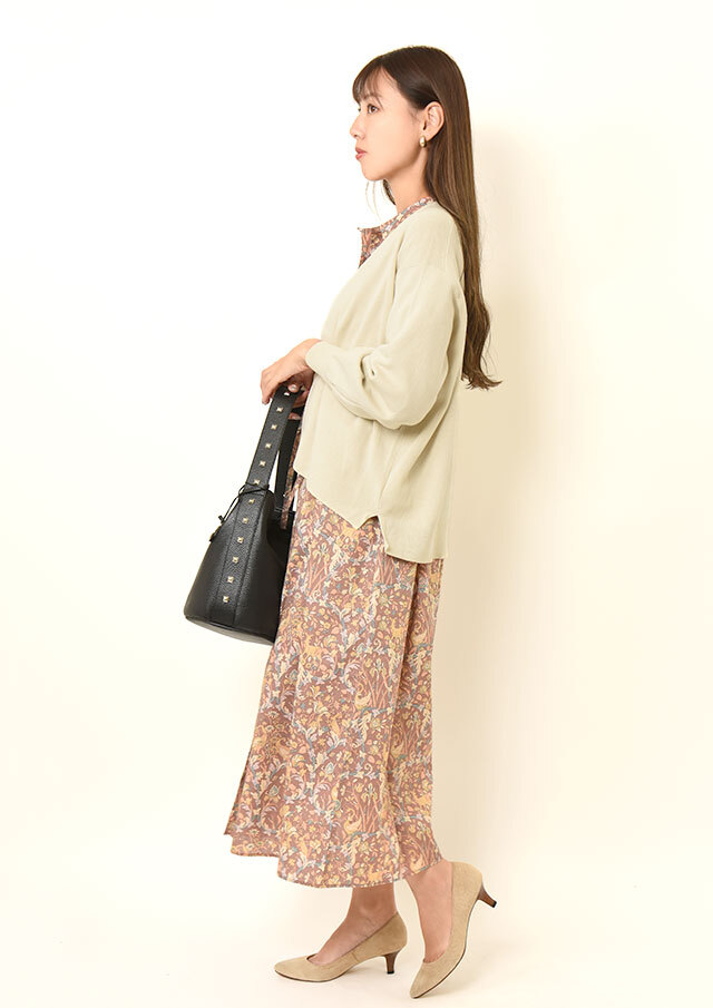 Hampstead リバティ　ワンピース　新品未使用　タグ付き　40 美品 Hampstead × LIBERTY リバティプリントワンピース 40