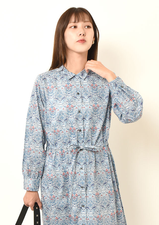 Hampstead リバティ　ワンピース　新品未使用　タグ付き　40 美品 Hampstead × LIBERTY リバティプリントワンピース 40
