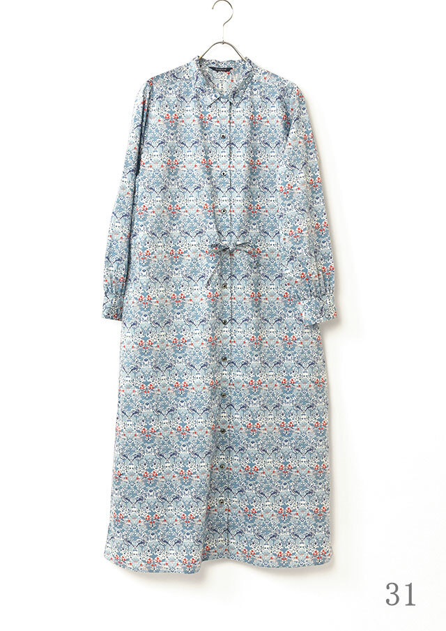 Hampstead リバティ　ワンピース　新品未使用　タグ付き　40 美品 Hampstead × LIBERTY リバティプリントワンピース 40