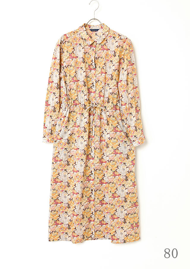 リバティ ロンハーマン 長袖マキシシャツワンピース ペイズリー 総柄 日本製 S 大特価】マキシワンピース ロングワンピース レディース シャツ