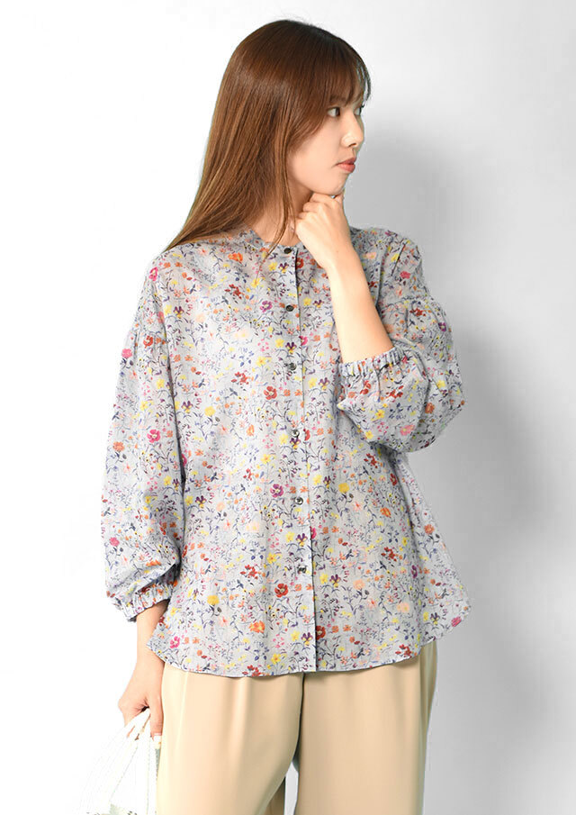 LIBERTY 抽象模様 長袖シャツ