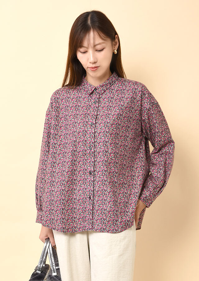 ◆リバティエアリーコットオーバーシャツ【HB055505】【26】