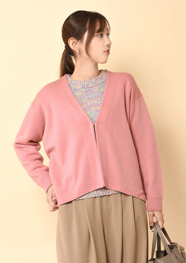 ◆ウールブレンドミラノリブ羽織り【HB065500】【26】