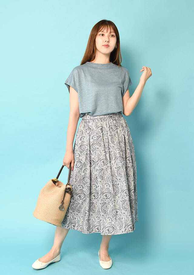 sale価格❣️リバティ生地使用 ギャザーフレアワンピース sale価格❣️リバティ生地使用 ギャザーフレアワンピース sale