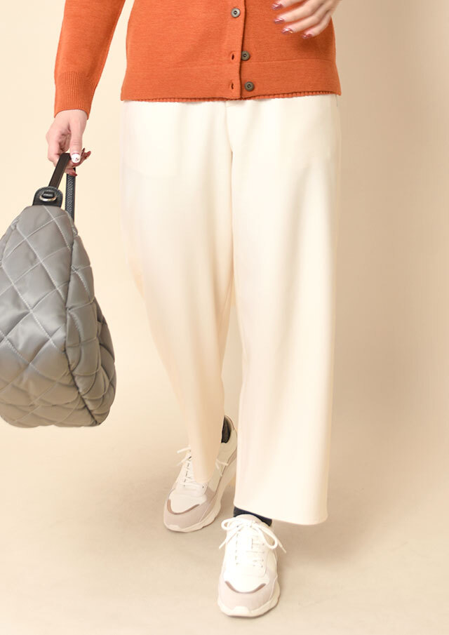 テトロン裏起毛イージーワイドパンツ