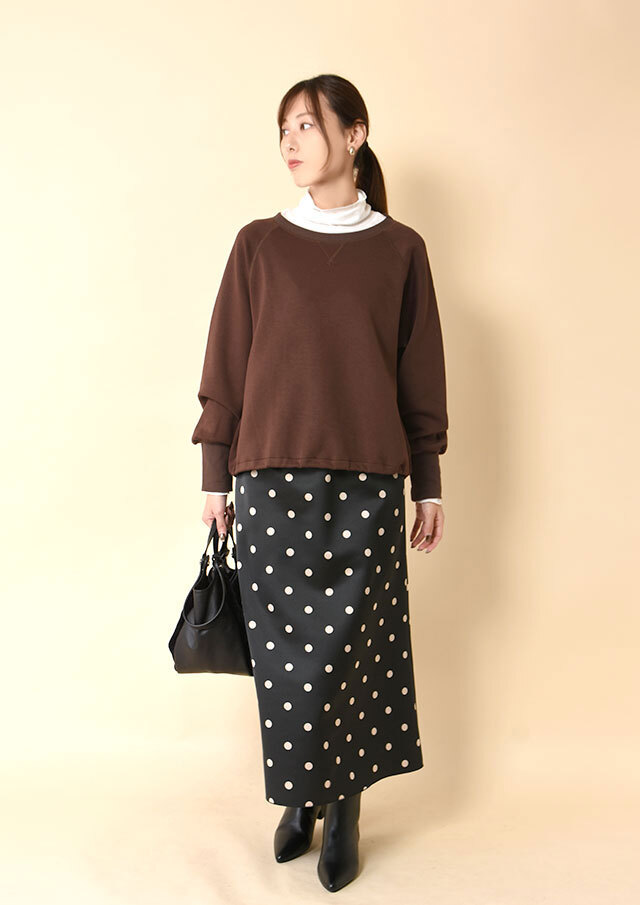 ポルカドットマーメイドロングスカート