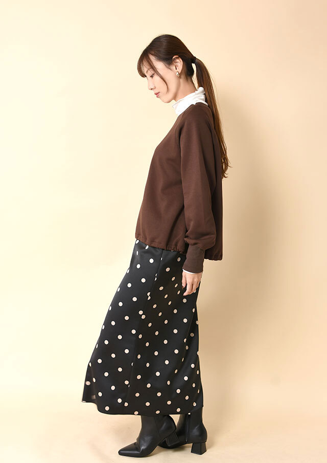 ポルカドットマーメイドロングスカート