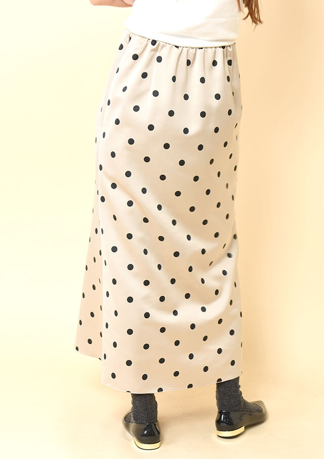 ストロベリーハット　ロングスカート ポルカドットマーメイドロングスカート