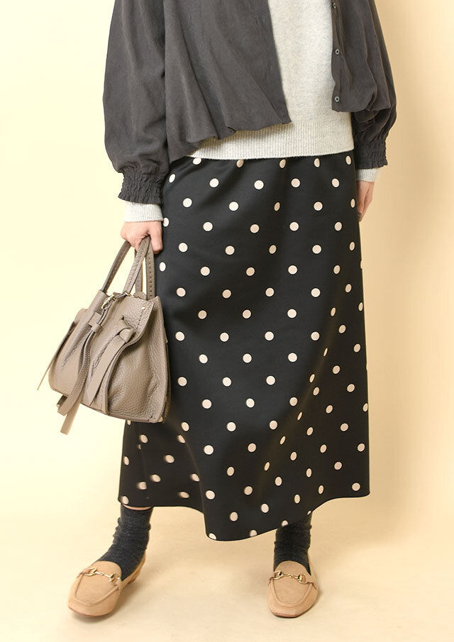 ポルカドットマーメイドロングスカート