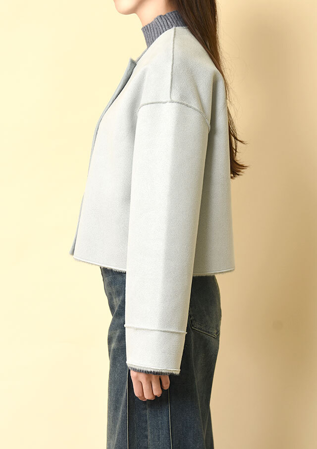 フェイクムートンリバーシブルショートコート