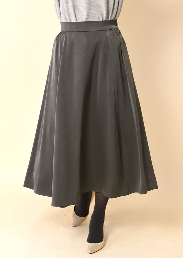 ◆割繊フェイクスエードギャザースカート【HU2276】【26】