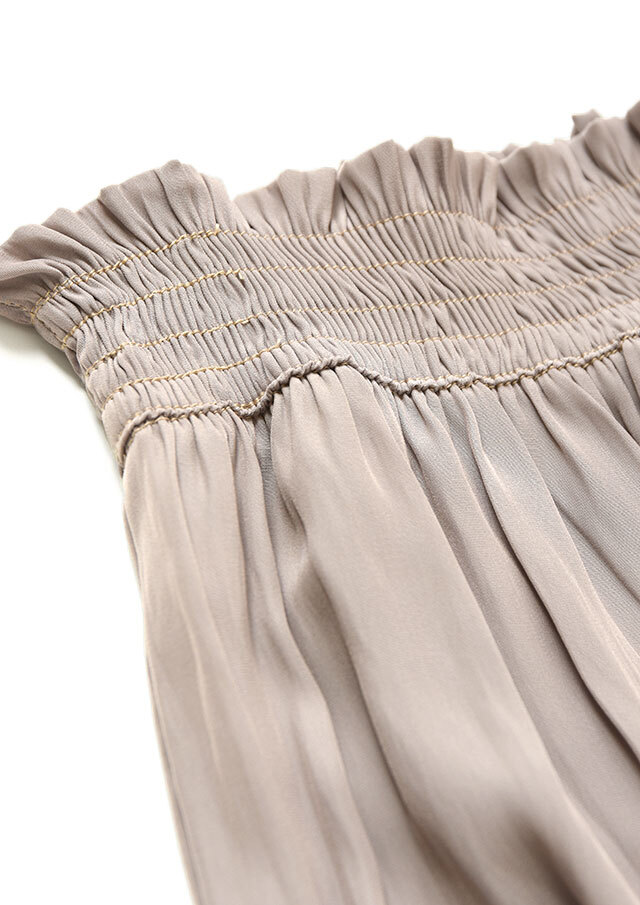 割繊デシンギャザーパンツ