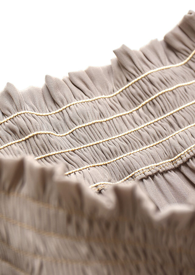 割繊デシンギャザーパンツ