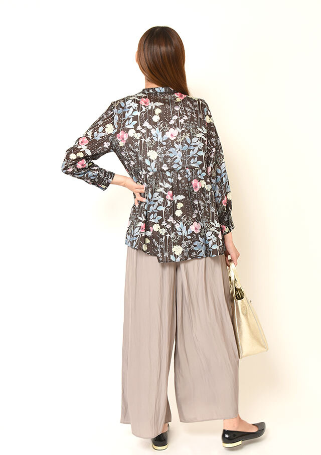 YM様 10膳 割繊デシンギャザーパンツ