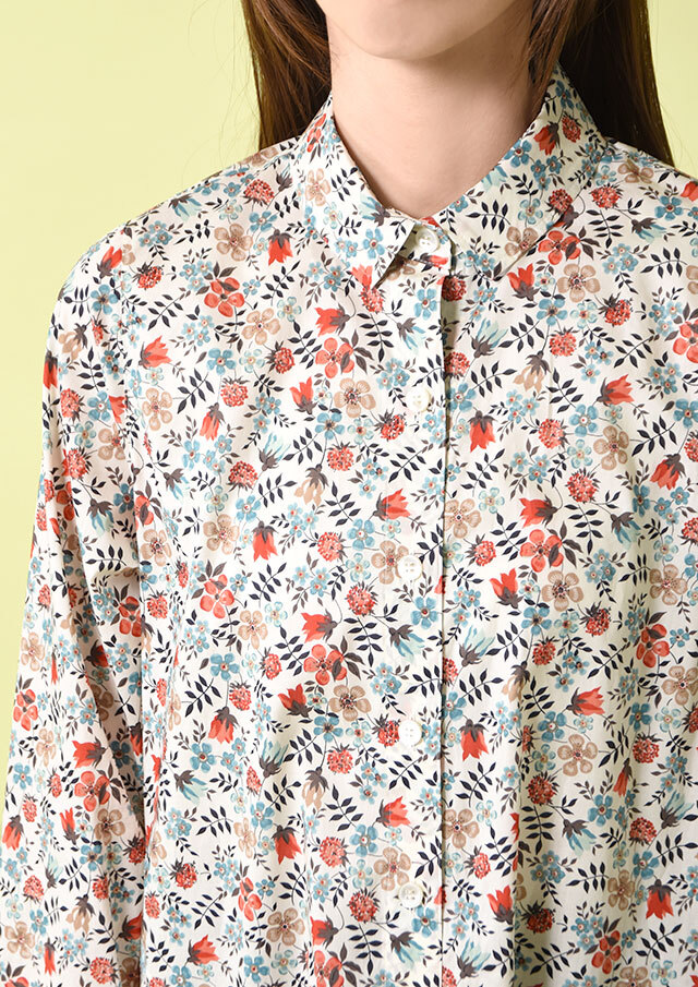 Hampstead LIBERTY PRINT/ロングシャツチュニック/花柄 Hampstead LIBERTY PRINT/ロングシャツチュニック/花柄