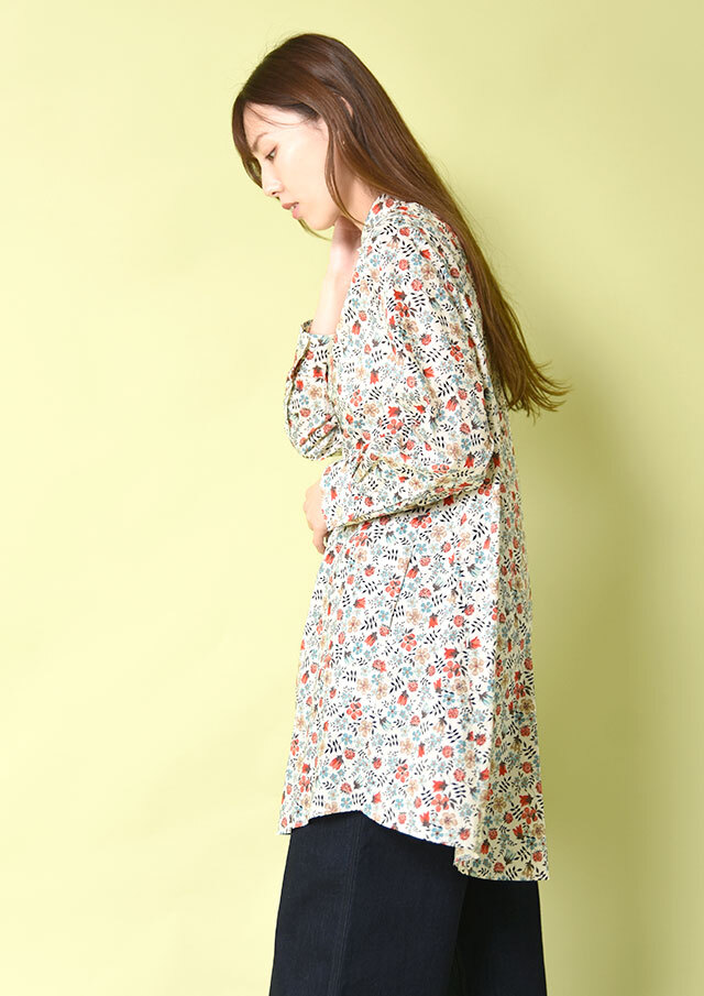 リバティロングシャツチュニック