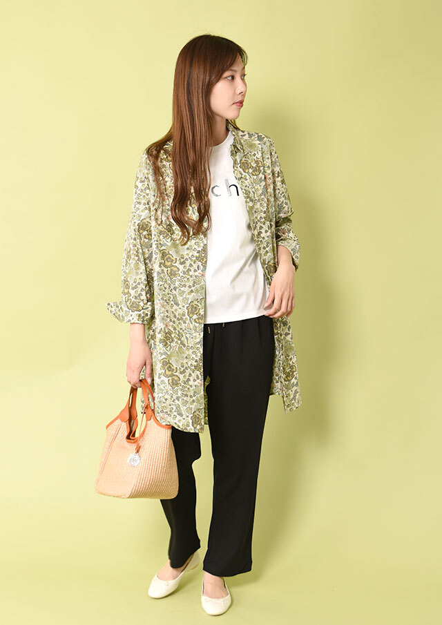 リバティロングシャツチュニック