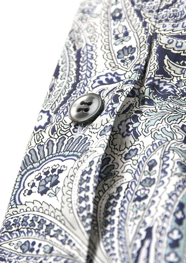 リバティ前開きロングシャツチュニック