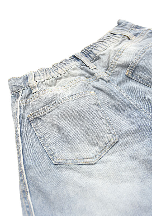 ◆クラッシュデニムバレルパンツ【J143601M】【61】