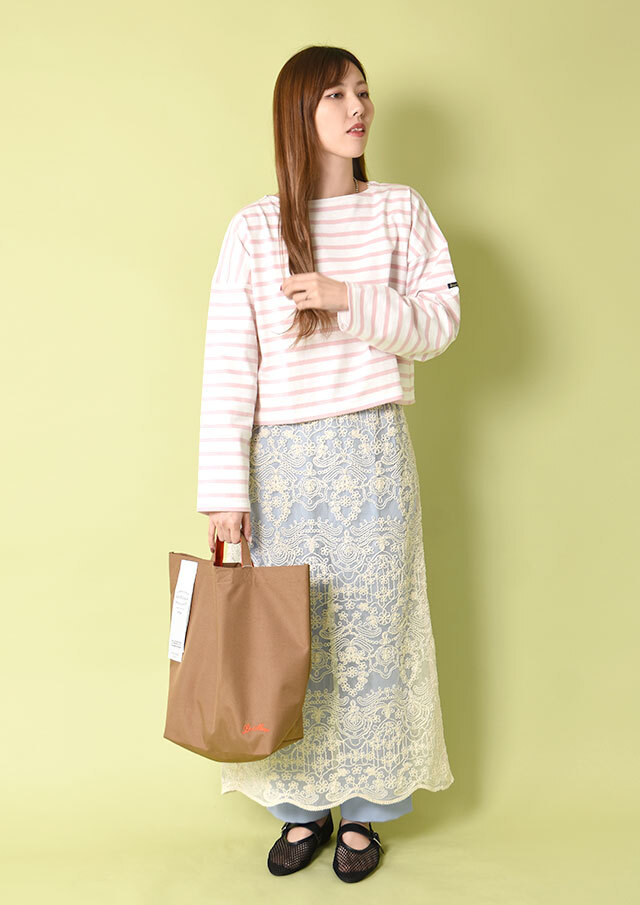 Le Minor - ⌚↓☆新品未使用☆Leminor LMILK123 レディース Le Minor tシャツ 「Le Minor/ルミノア」ボーダーカットソー
