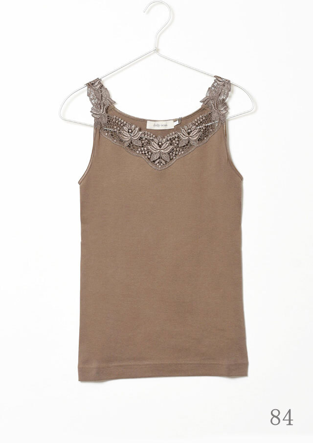 肩ひもレースキャミソール