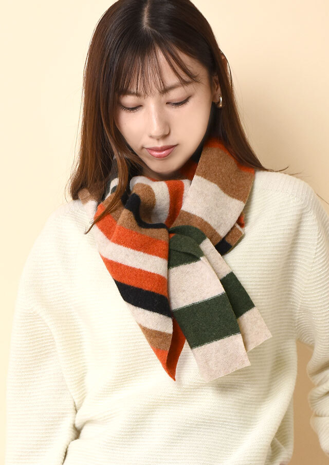 ◇◆MACKIE｜マッキー｜マルチカラーボーダーマフラー【MAC2531012】【27】