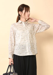 Hamstead リバティブラウス 黒 スミノ 38 ハムステッドのブラウス