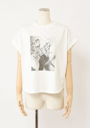 ◆フォトプリントバックテールスリットＴシャツ【H80268738T】【27】
