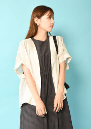 マドモアゼルノンノン ワッペン付き ウール スタジャン M 日本製 MINEDENIM - Wool Meiton ＆ Leather Studium Jamper （BLT