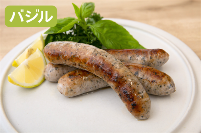 【冷凍商品】粗挽き生ソーセージ バジル