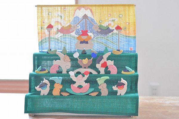 楕円武者三段飾り