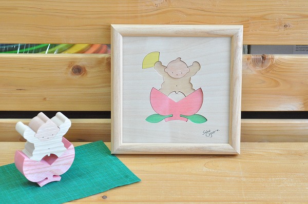 五月人形　遊プラン・小黒三郎　組み木絵　桃太郎坊や