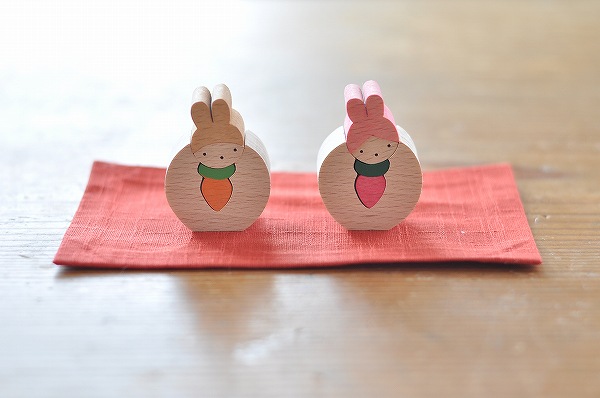 雛人形　遊プラン・小黒三郎　ウサギっ子びな（小）