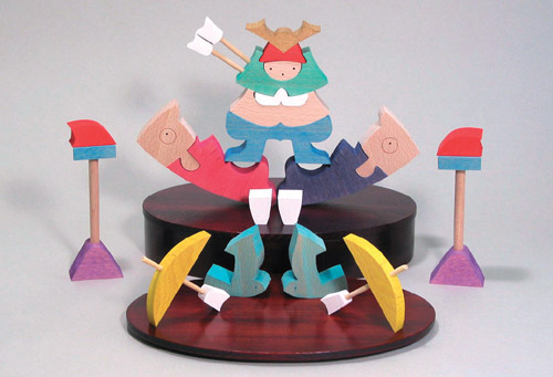 【在庫あり】五月人形　遊プラン・小黒三郎　楕円鯉武者 　