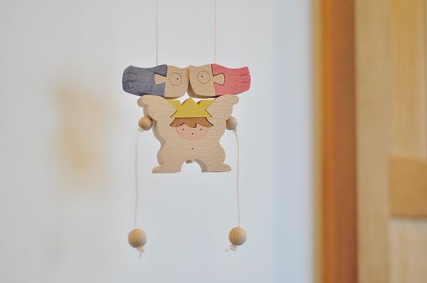 五月人形　遊プラン・小黒三郎　昇り人形　鯉持ちかぶとと童子