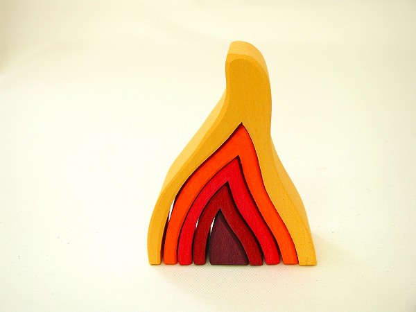 積み木　グリム社(GRIMM'S)　エレメント積み木（小）・火