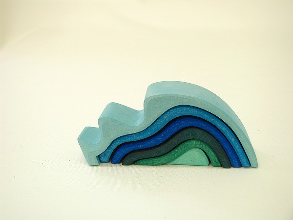 積み木　グリム社(GRIMM'S)　 エレメント積み木（小）・水