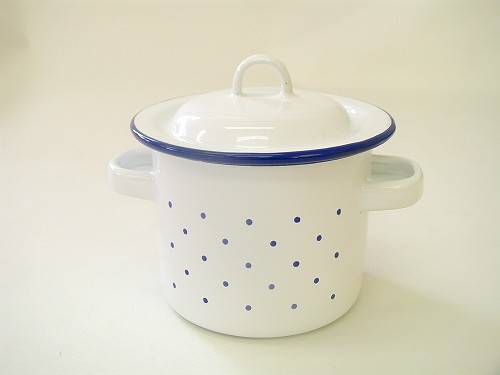 ままごと・調理器具　ケーファー社(Gluckskafer) 　ホーロー深なべ（Ｍ）