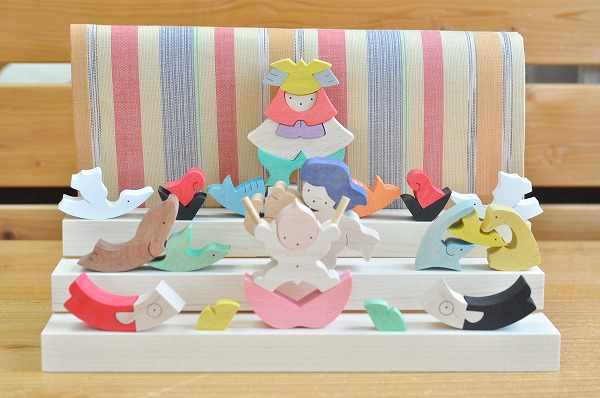 五月人形 遊プラン・小黒三郎 里山円武者三段飾り (普通垂幕 黄)